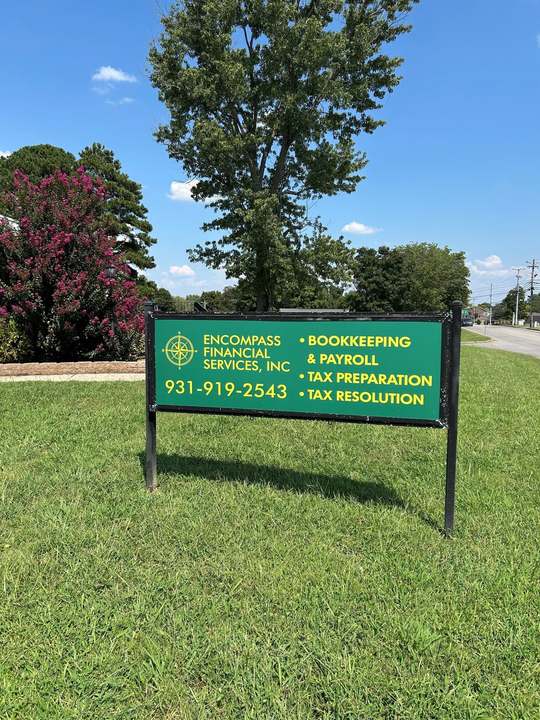 Encompass Financial Services sign on Memorial Drive